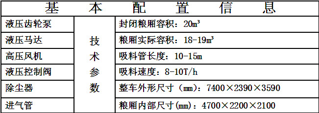 福田奧鈴20方散裝糧食運輸車